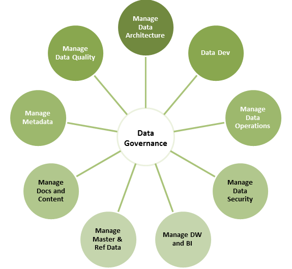 Figure 1: The scope of Data Governance according to DAMA